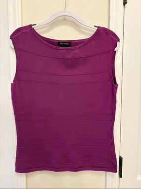White House Black Market Magenta Sleeveless Knit Tank